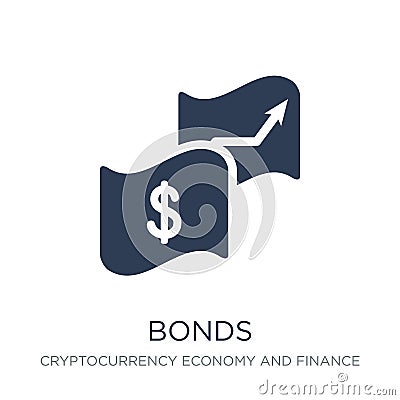 Bonds icon. Trendy flat vector Bonds icon on white background fr Vector Illustration