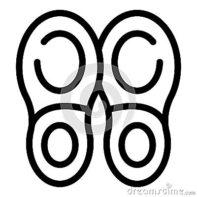 Bone feet pain icon outline vector. Orthopedic support Vector Illustration