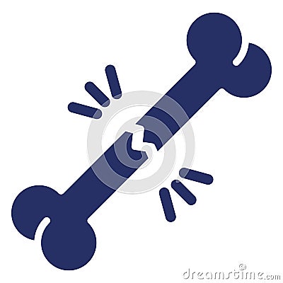 Bone fracture Isolated Vector Icon that can be easily modified or edit Stock Photo