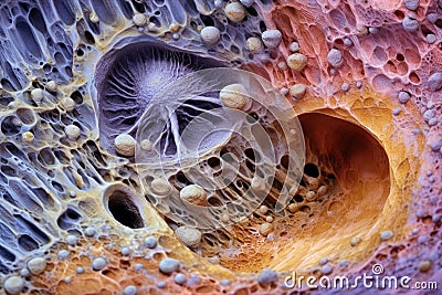 bone marrow biopsy slide under microscope Stock Photo