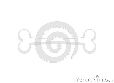 Bone . Part of skeleton on white background Vector Illustration