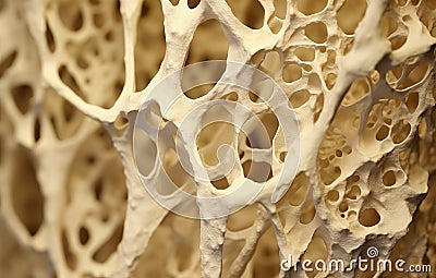 Bone structure in osteoporosis. vitamin D deficiency, fractures, estrogen Stock Photo