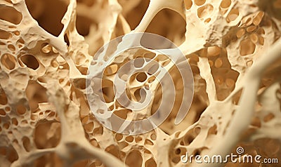 Bone structure in osteoporosis. vitamin D deficiency, fractures, estrogen Stock Photo