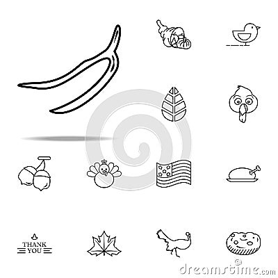 Bone, superstition , wishbone icon. Thanksgiving day icons universal set for web and mobile Stock Photo