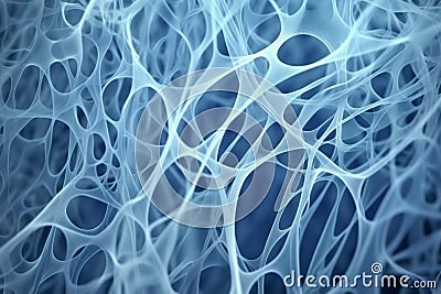 Bone tissue human skeleton under microscope cells structure medical science biology background texture magnification Stock Photo