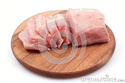 Boneless pork loin Stock Photo