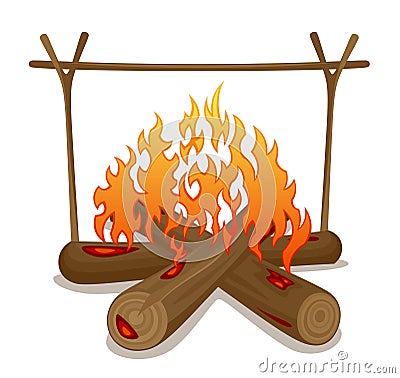 Bonfire Vector Illustration