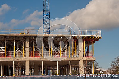 Bonham Quay construction site in Galway city. Editorial Stock Photo