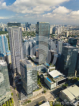 Bonifacio Global City, Taguig, Metro Manila - Cityscape of the western section of Fort Bonifacio CBD. Editorial Stock Photo