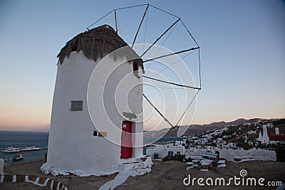 bonis windmill Mykonos Greece Stock Photo