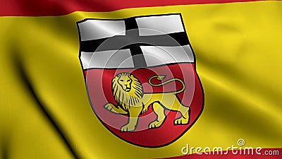 Bonn City State Flag Germany. Waving Fabric Satin Texture National Flag of Bonn 3D Illustration. Stock Photo