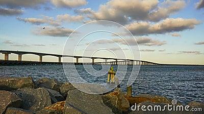 Bonner Bridge Oregon Inlet North Carolina Stock Photo