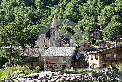 Bonneval-sur-arc stone village France Stock Photo