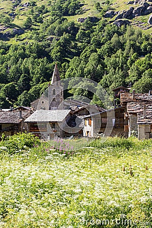 Bonneval-sur-arc stone village France Stock Photo