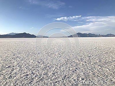 Bonneville Salt Flats in Western Utah Stock Photo