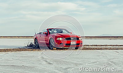 BONNEVILLE ,UTAH, USA JUNE 4, 2015: Photo of a Ford Mustang Con Editorial Stock Photo