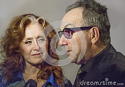 Bonnie Raitt and Elvis Costello Editorial Stock Photo