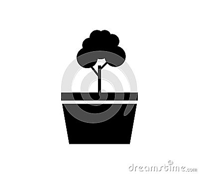 Bonsai icon illustrated Stock Photo