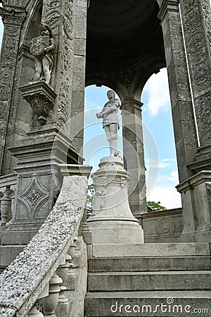 Bonsecours; France - september 21 2017 : Jehanne d Arc monument Editorial Stock Photo