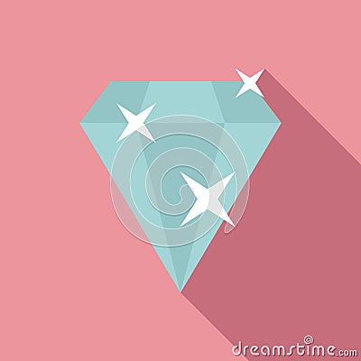 Bonus diamond icon, flat style Vector Illustration