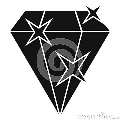 Bonus diamond icon, simple style Vector Illustration