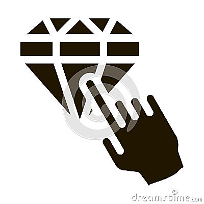 Bonus Diamond Selection Icon Vector Glyph Illustration Vector Illustration