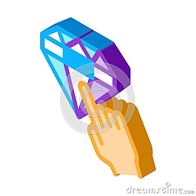 Bonus Diamond Selection isometric icon vector illustration Vector Illustration