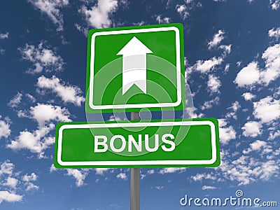 Bonus traffic sign Stock Photo