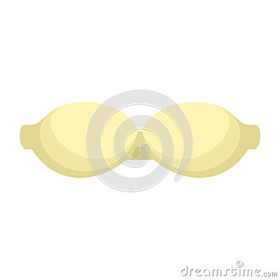 Boobs bra icon flat isolated vector Vector Illustration