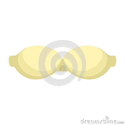 Boobs bra icon flat isolated vector Cartoon Illustration