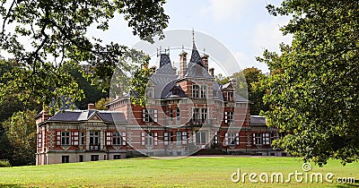 Booischot, Belgium. 09-30-2023. Hof Ter Laken castle in Booischot, Belgium. Editorial Stock Photo