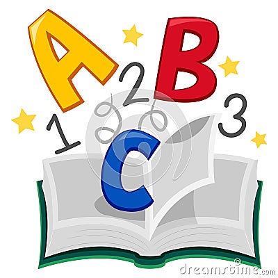 Book of ABC 123 Vector Illustration