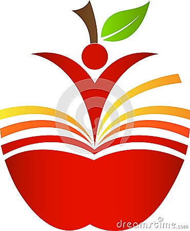 Book apple Vector Illustration