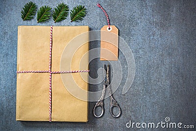 Book as perfect Christmas gift Stock Photo