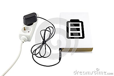 Book charging concept Stock Photo