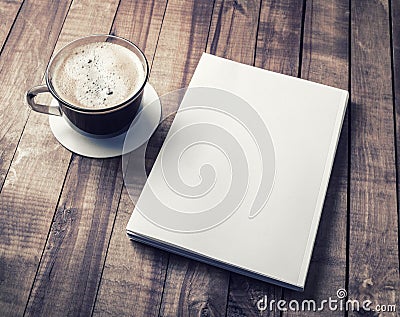 Book and coffee cup Stock Photo