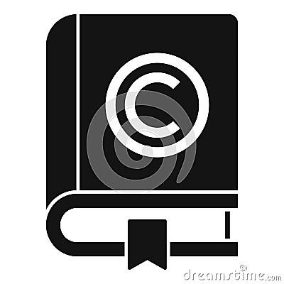 Book copywrite icon simple vector. Web design Vector Illustration