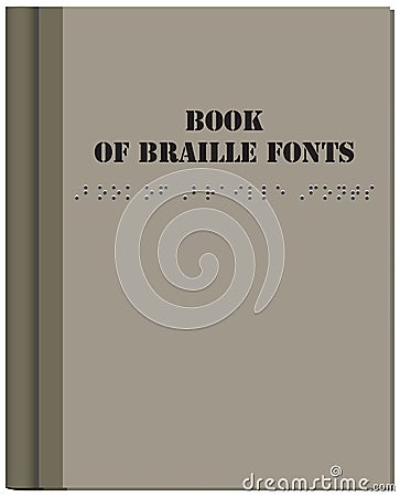 Book of Braille Fonts Vector Illustration