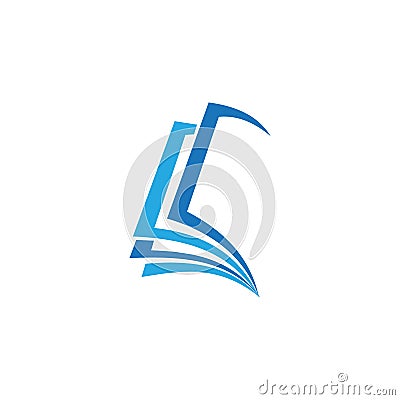 Book education business logo Stock Photo