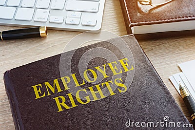 Book about employee rights. Stock Photo