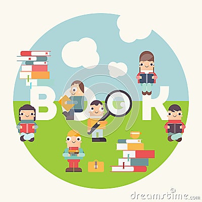 Book Festival Fair Vector Illustration