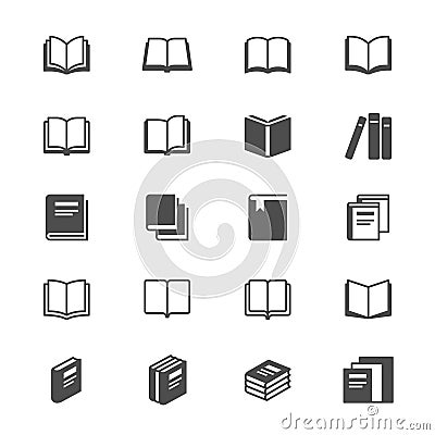 Book flat icons Vector Illustration