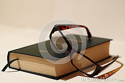 Book and glasses Stock Photo