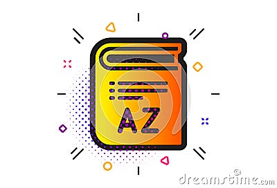 Vocabulary icon. Book glossary sign. Vector Vector Illustration