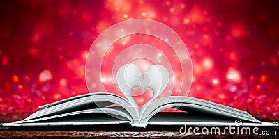 Heart Shaped Pages Stock Photo