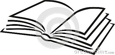 Book icon caligraphy style Stock Photo