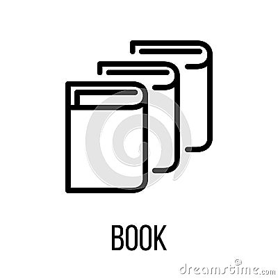 Book icon or logo in modern line style. Vector Illustration