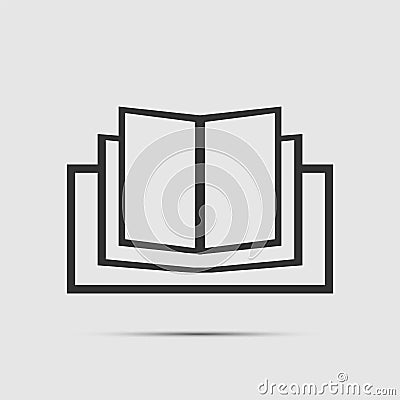 Book icon on white background Vector Illustration