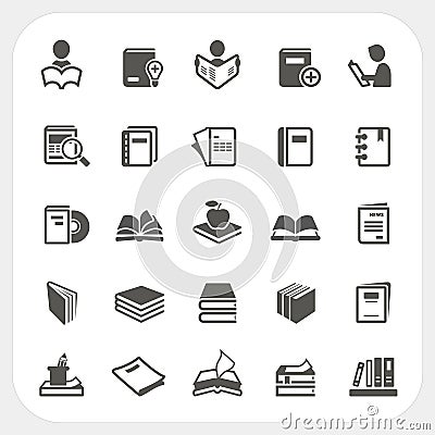 Book icons set Vector Illustration