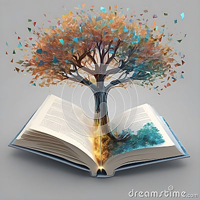 Book of Imagination: The Tree of Wisdom Stock Photo